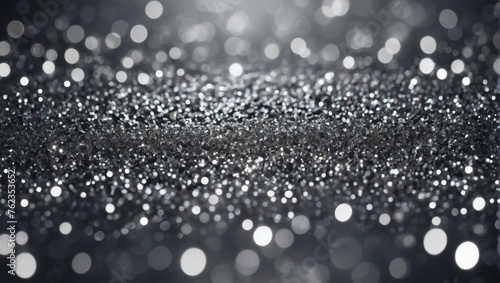 Silver glitter sparkle pattern background, offering a sleek and sophisticated aesthetic.