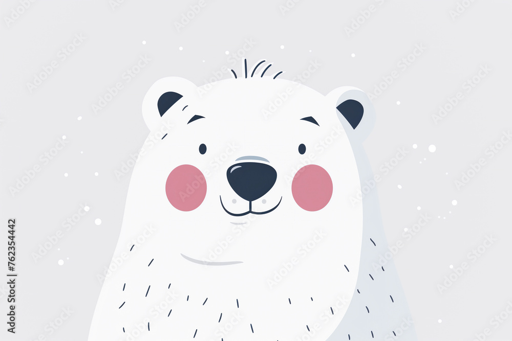 Cute Cartoon Polar Bear Face Cute Cartoon Polar Bear Face
