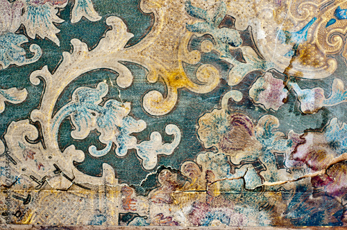 Ancient Floral Tapestry. Vintage Ornamental Wallpaper Artwork
