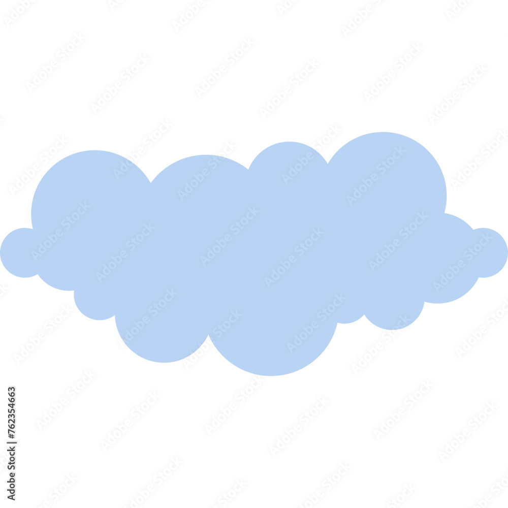 Blue Flat Cloud Icon Blue Flat Cloud Icon