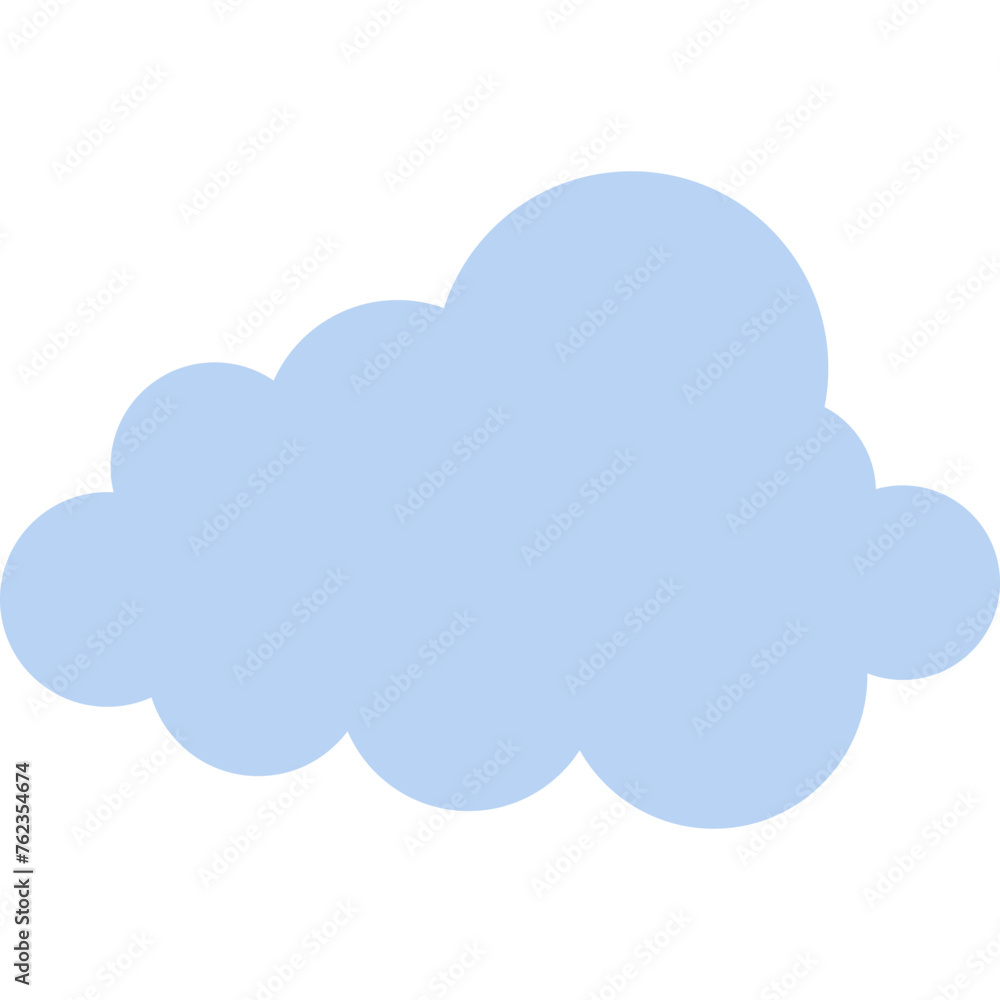 Blue Flat Cloud Icon Blue Flat Cloud Icon