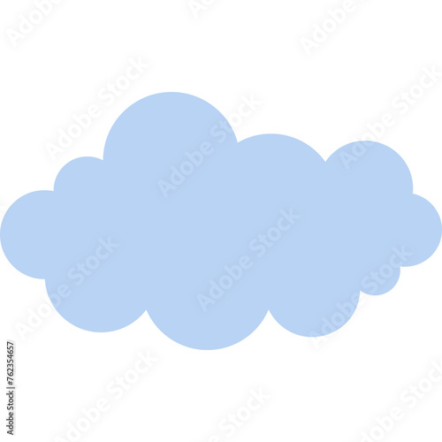 Fototapeta Naklejka Na Ścianę i Meble -  Blue Flat Cloud Icon