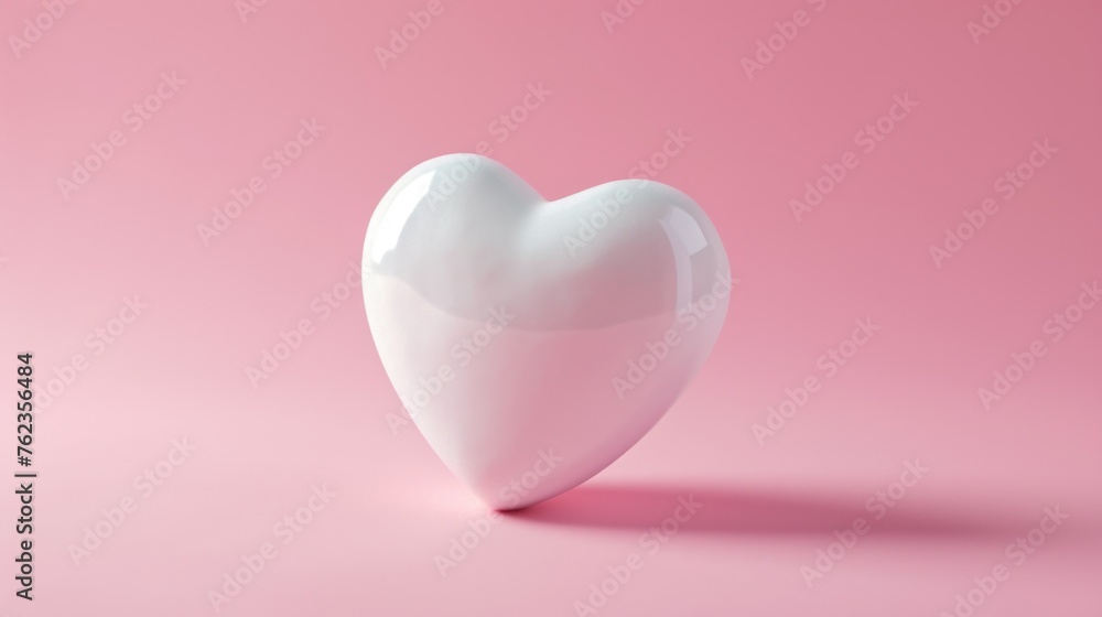 Pink heart on pink background with copy space Pink heart on pink background with copy space