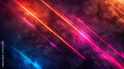 Colorful abstract neon light streaks wallpaper, dynamic and vibrant on a dark surface.