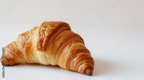 Snacks, bread, croissants on a white background. photo