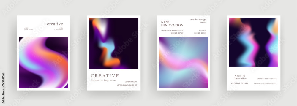 gradient poster template. futuristic gradient mesh design. Trendy front page design for Banner, Poster, Flyer, Invitation and Annual Report