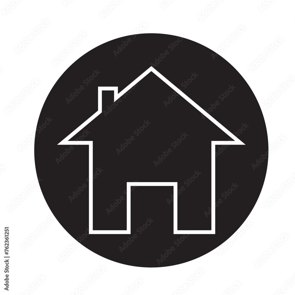 Home icon. House symbol. real estate objects and house black icon isolated on white background. Vector illustration. apps and websites. Home icon. House symbol. real estate objects and house black icon isolated on white background. Vector illustration. apps and websites.