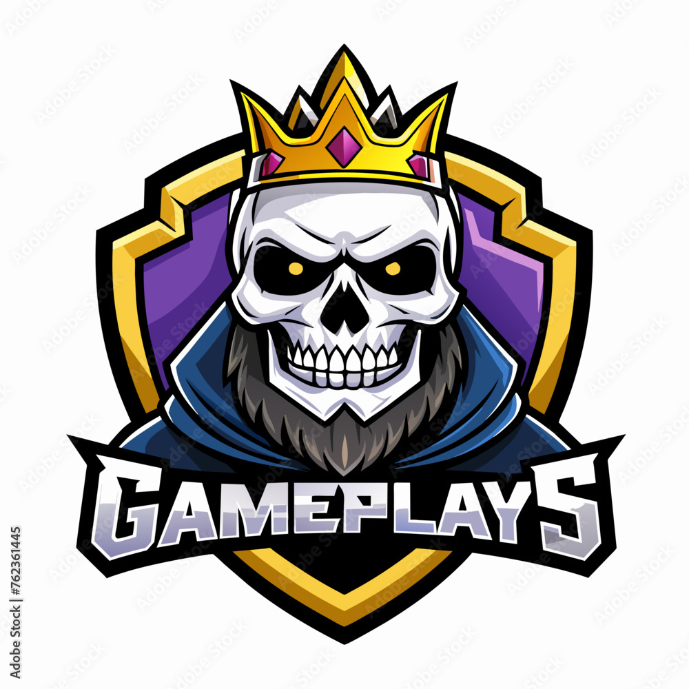 Skull of king for your logo design