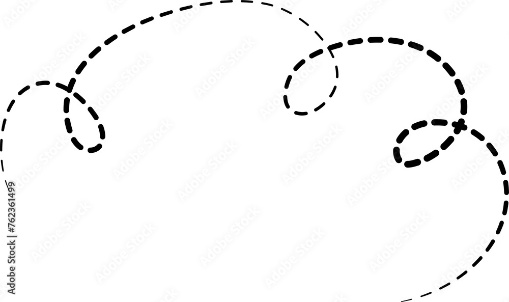 Spiral dashed line. Element design Spiral dashed line. Element design