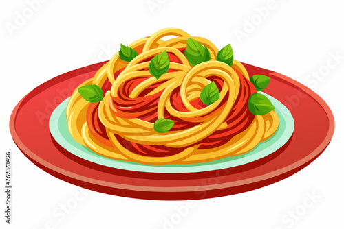 spaghetti vector illustration