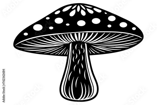 mushroom silhouette vector illustration