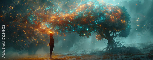 The tree of AI's digital data flow 