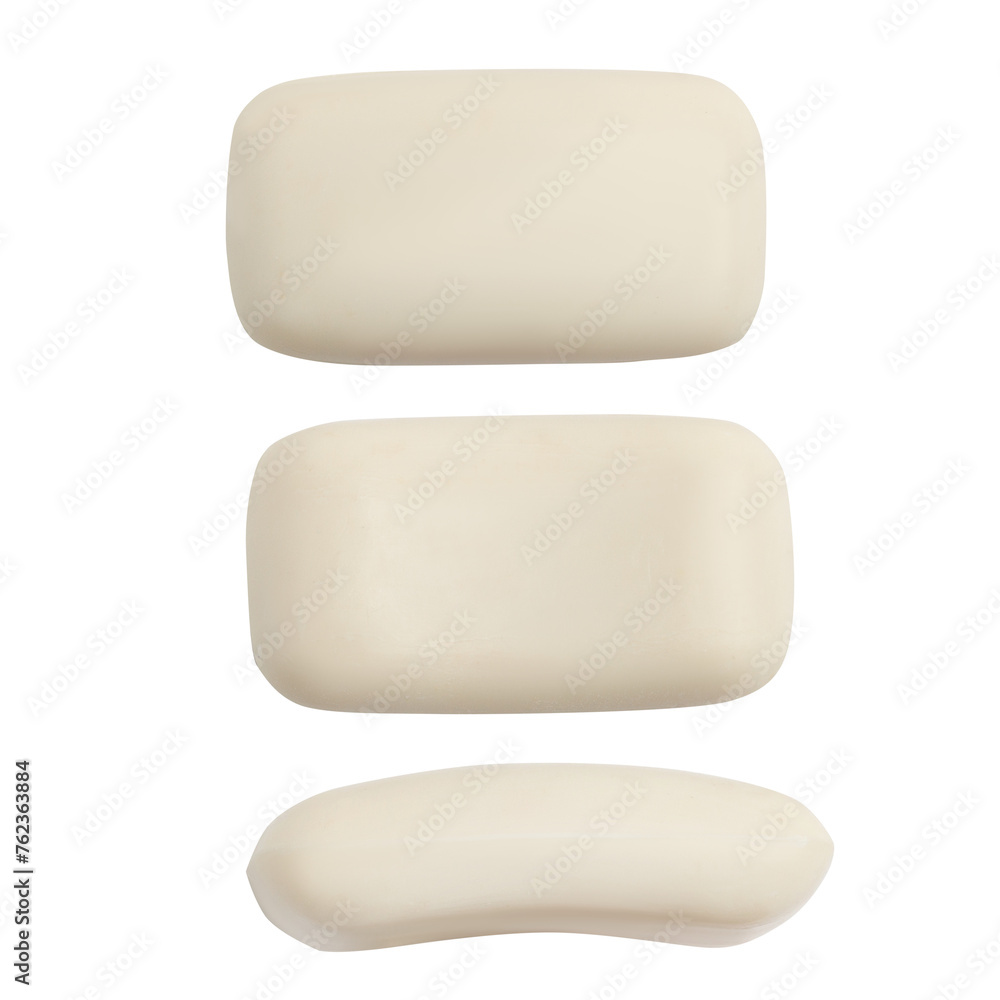 set.Soap pieces on a blank background set.Soap pieces on a blank background