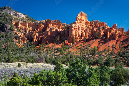 Colourful landscape along Scenic Byway 12, Dixie National Forest, Utah, USA.