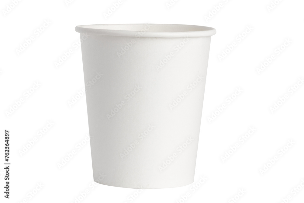 White paper glass on empty background White paper glass on empty background
