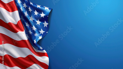 Superb USA Labor Day Banner and poster template, USA labor day celebration with american flag photo