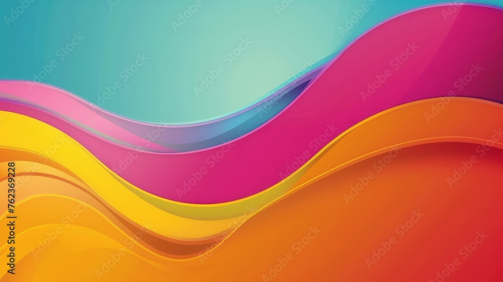 Vibrant, multi-colored waves flowing seamlessly into each other, creating a visually appealing and dynamic abstract design background Vibrant, multi-colored waves flowing seamlessly into each other, creating a visually appealing and dynamic abstract design background
