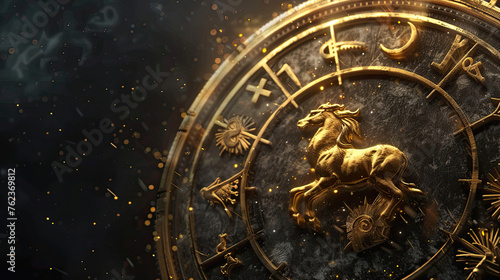 Twelve zodiacs concept. Horoscope Sagittarius zodiac sign.