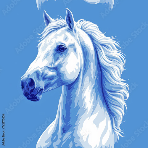 Horse Pattern Tile for seamless backgrounds and for filling surfaces, ai generated