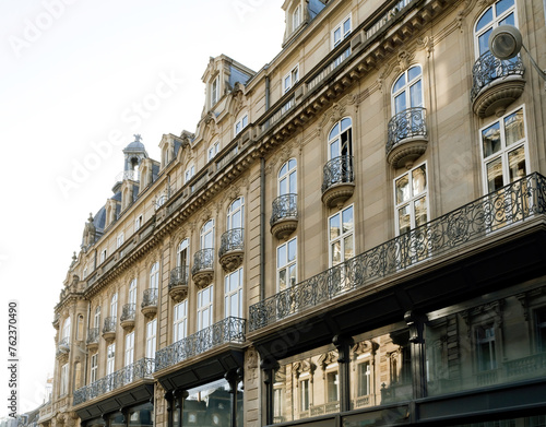 Εκτύπωση καμβά Explore opulent luxury real estate in France, featuring impressive buildings wit