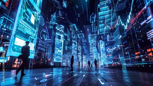 Wallpaper Mural Futuristic Finance: A Glimpse into the Digital Stock Exchange Torontodigital.ca