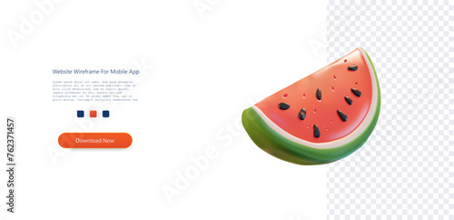 Juicy Watermelon Slice with Seeds on Transparent Background. Ripe and refreshing watermelon wedge, detailed with glistening seeds and juicy texture, isolated. Vector illustration