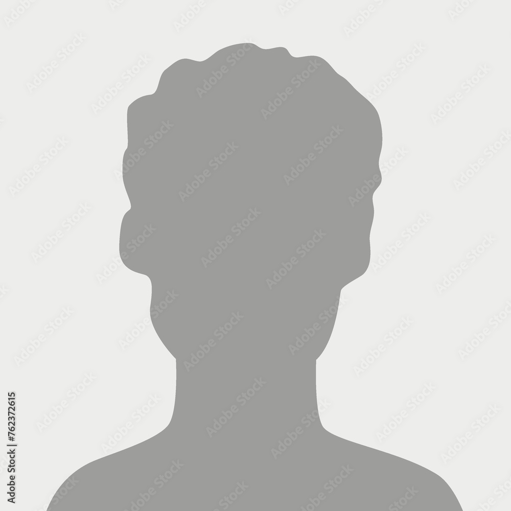 Flat illustration in grayscale. Avatar, user profile, person icon, male silhouette, profile picture. Suitable for social media profiles, icons, screensavers and as a template...