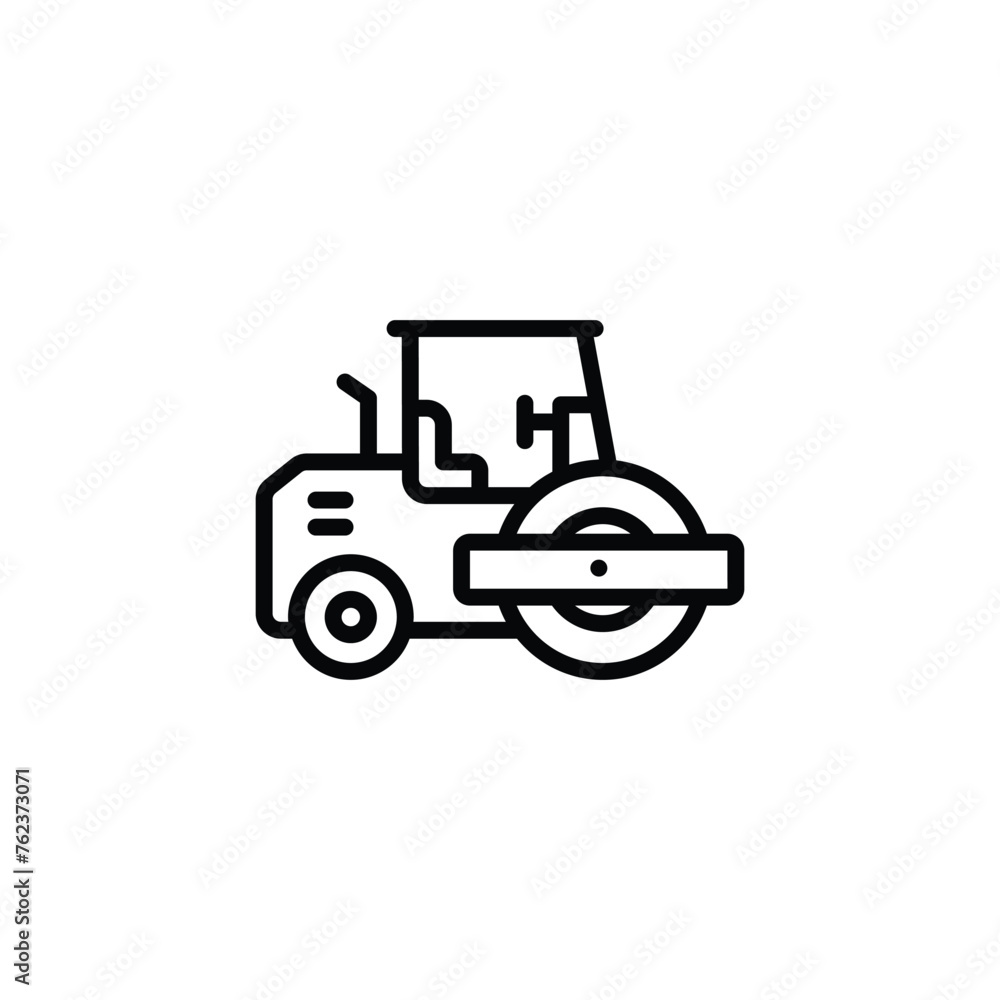 Road roller icon vector