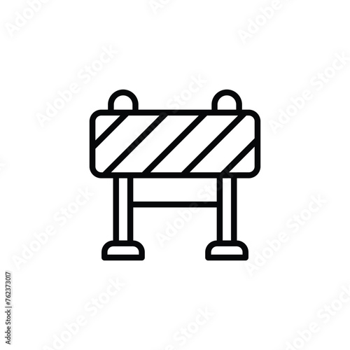 Road barrier icon vector