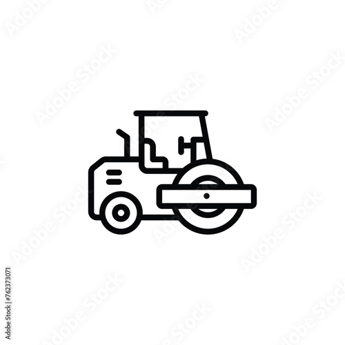 Road roller icon vector