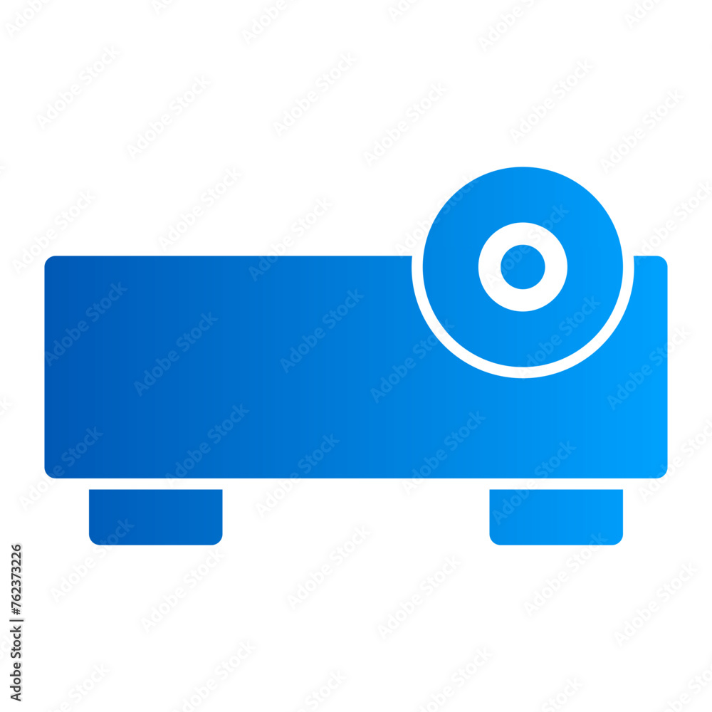 This is the Projector Device icon from the gadget icon collection with an solid gradient style