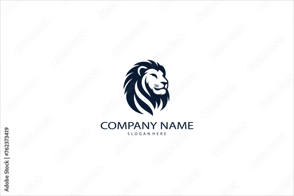 Elegant lion head logo
