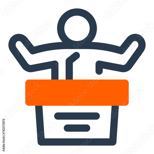 Oration for Advocacy Vector Icon Illustration