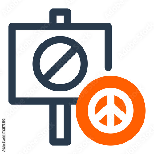 Protest Sign for Social Justice Vector Icon Illustration