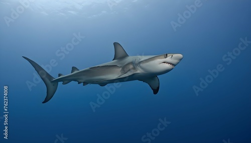 A Hammerhead Shark Patrolling The Edge Of A Seamou Upscaled 2 © Batia