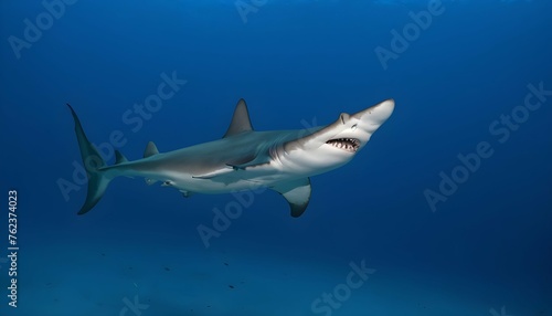 A Hammerhead Shark Patrolling The Edge Of A Seamou Upscaled 5 © Batia