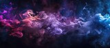 Vibrant clouds of purple, violet, and magenta gas resemble a celestial ballet in the dark sky, creating a stunning geological phenomenon