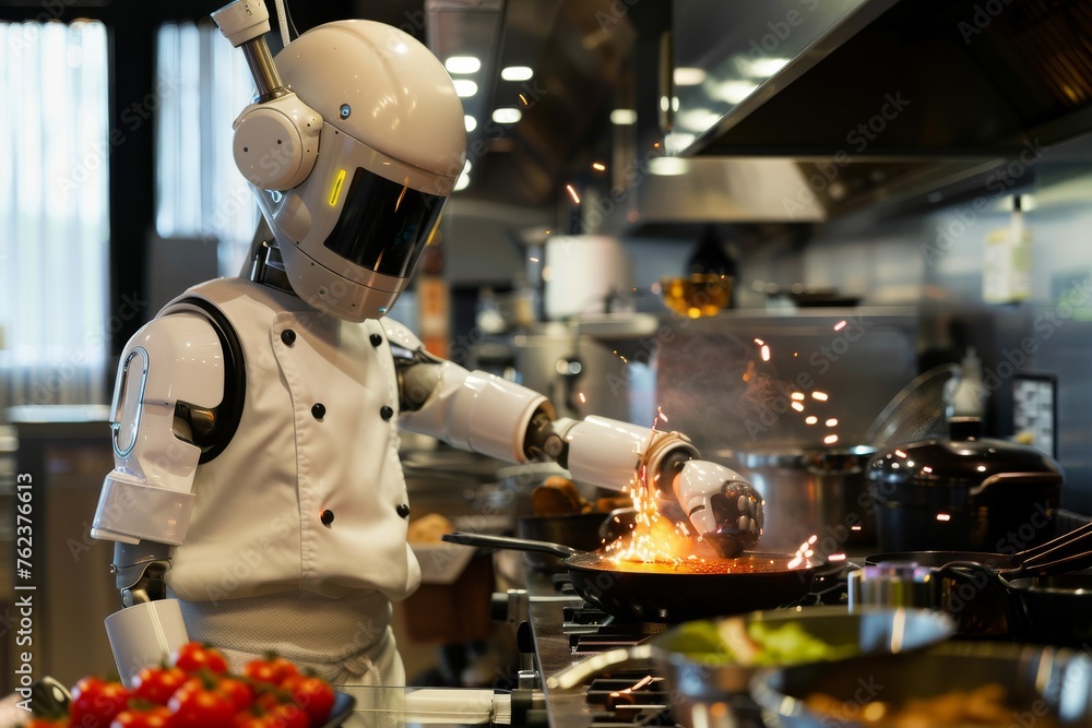 A robot chef creating dishes from dreams A robot chef creating dishes from dreams