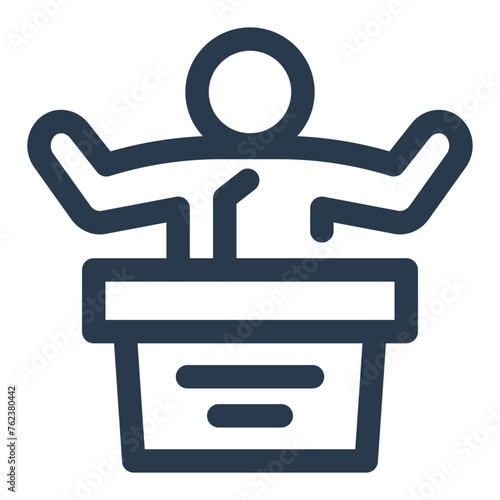 Oration for Advocacy Vector Icon Illustration