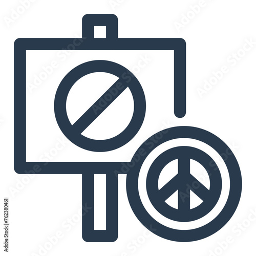 Protest Sign for Social Justice Vector Icon Illustration