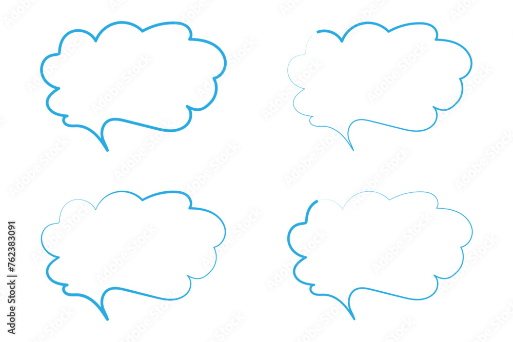 Manga speech bubbles element hand drawn empty speech chat box. Manga speech bubbles element hand drawn empty speech chat box.