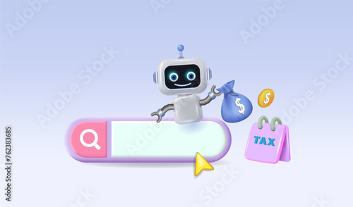 
The concept of a hint with AI. Artificial intelligence. A search for generating ideas,
 content and solving digital transformation problems. 3d vector
