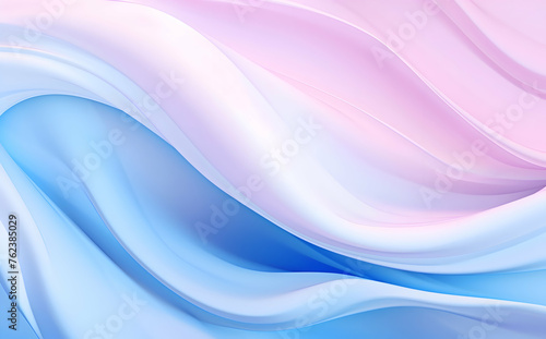 3d rendering Curve Silver Holographic Fluid Liquid Wallpaper. Purple Metal Color Swirl Gradient Mesh. Violet Vivid Vibrant Smooth Surface. Blurred Water Multicolor Gradient Background Generative AI