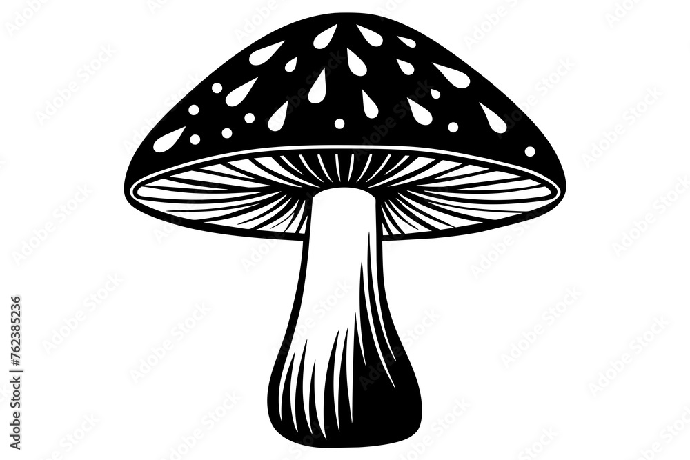 mushroom silhouette vector illustration mushroom silhouette vector illustration
