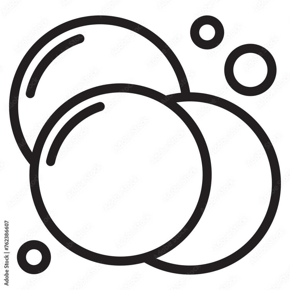 Bubbles flat, Soap foam, fizzy drink, oxygen bubble pictogram, effervescent effect vector illustrations, outline signs. Bubbles flat, Soap foam, fizzy drink, oxygen bubble pictogram, effervescent effect vector illustrations, outline signs.