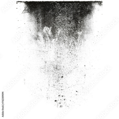 Moisture stains and deterioration on the wall