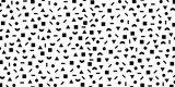 Hipster pattern with black and white geometric forms. Retro 80s-90s pattern background. Vector EPS 10