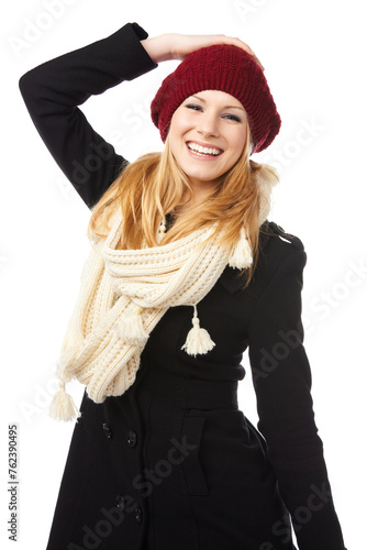 Young Woman in a Winter Coat