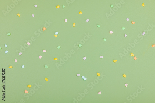 Traditional Happy Easter background, festive edible decor. Homemade baking concept, cute sweets
