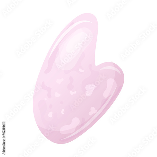 Guasha Scrapper Rose Quartz Stone